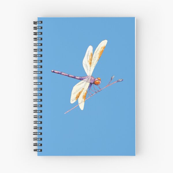 Item preview, Gorgeous Purple Dragonfly on a Twig on Sky Blue designed and sold by SeaChangeDesign.