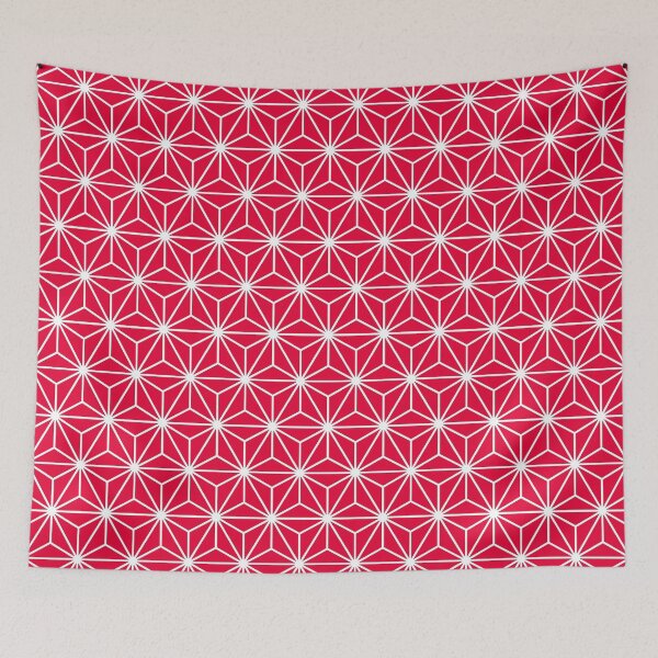 Item preview, Aka Red White Asanoha - Japanese Traditional Pattern designed and sold by KinitaDesign.