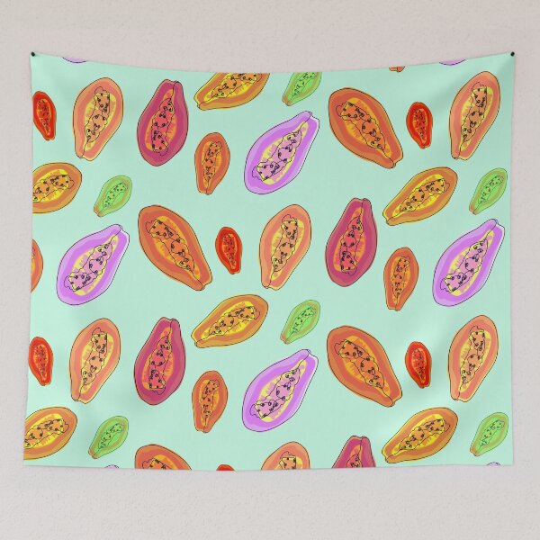 Item preview, Colorful Papaya pattern designed and sold by orangerinka.