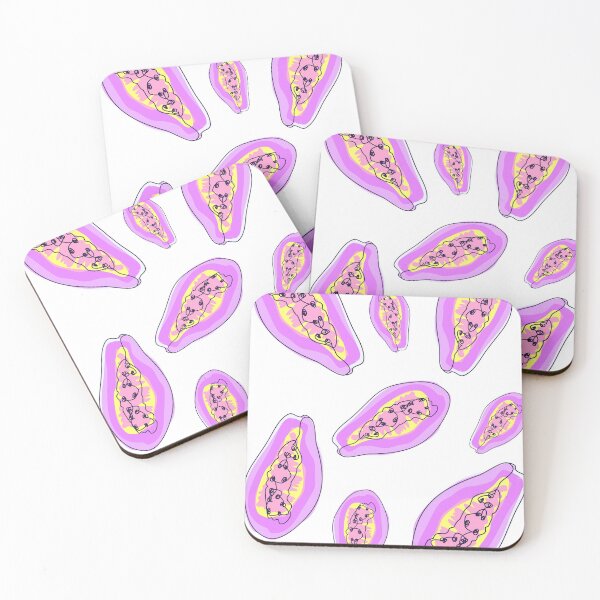 Item preview, Violet Pink papaya print designed and sold by orangerinka.