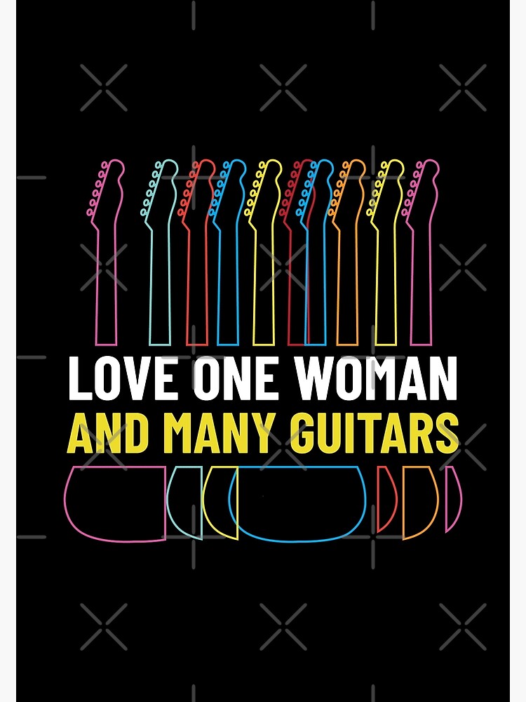 love-one-woman-and-many-guitars-guitar-outline-poster-for-sale-by