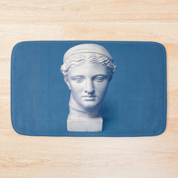 Item preview, Marble Head Young Woman Ancient Greek Goddess Bust Isolated Gypsum Copy Statue Diana Head designed and sold by Peekonet.