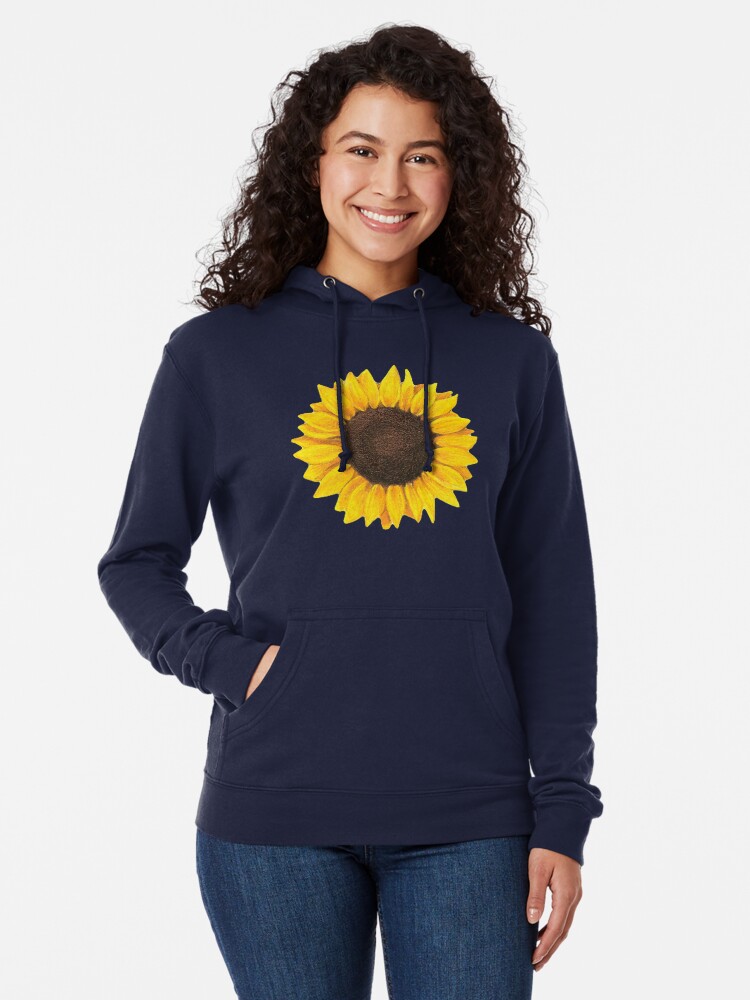 Sudadera ligera con capucha «Dibujo de girasol» de GlennStevens | Redbubble