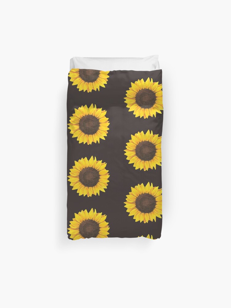 Sunflower Drawing Duvet Cover By Glennstevens Redbubble