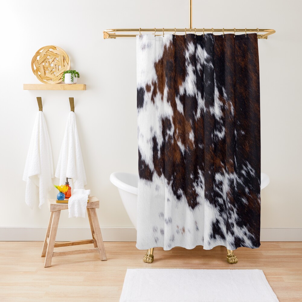 Wanderlust Cow Art Shower Curtain
