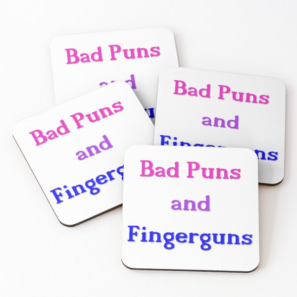 Item preview, Bisexual Bad Puns and Fingerguns designed and sold by BitterbluePine.