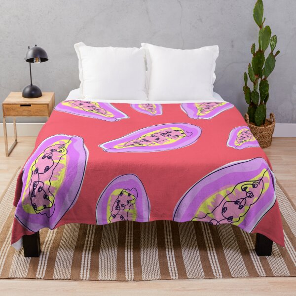Item preview, Violet papaya print designed and sold by orangerinka.