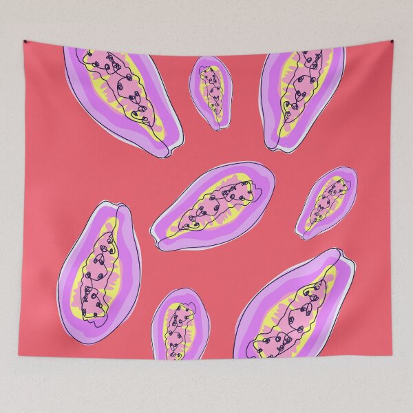 Item preview, Violet papaya print designed and sold by orangerinka.