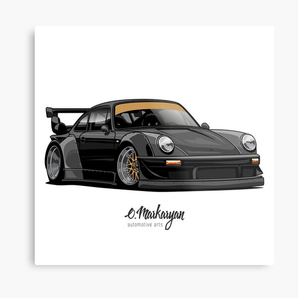 RWB (black) Metal Print