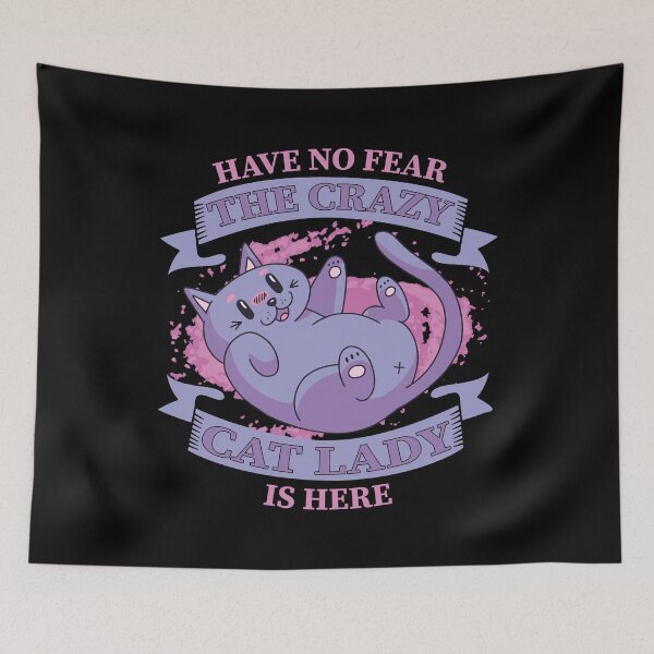 Item preview, Have No Fear The Crazy Cat Lady Funny Cat Lover Kitty Mom designed and sold by RJ-Art.