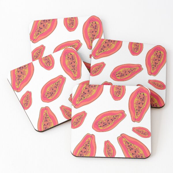 Item preview, Fiery orange papaya print II designed and sold by orangerinka.
