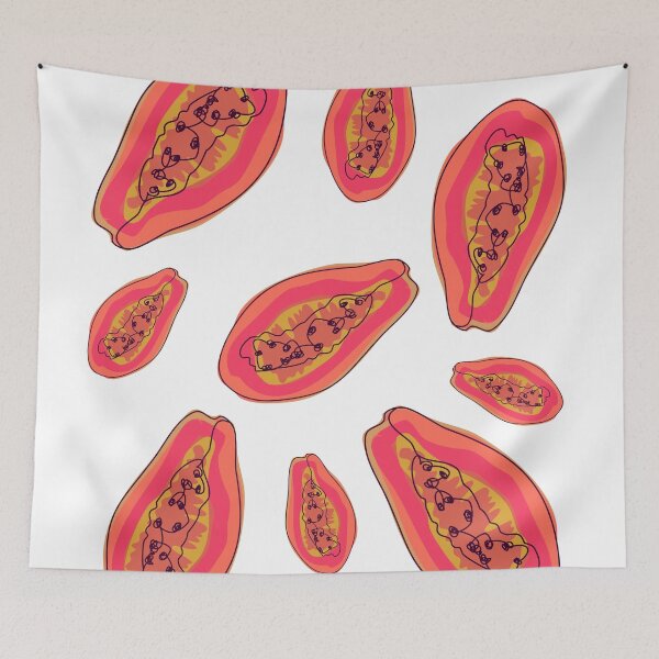 Item preview, Fiery orange papaya print II designed and sold by orangerinka.