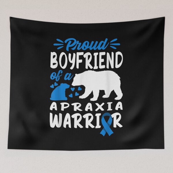 Item preview, Brave I Boyfriend I Apraxia Awareness I Blue Ribbon Bear  designed and sold by sheilase.