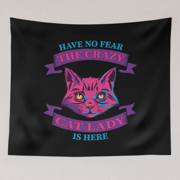 Item preview, Have No Fear The Crazy Cat Lady Funny Cat Lover Kitty Mom designed and sold by RJ-Art.