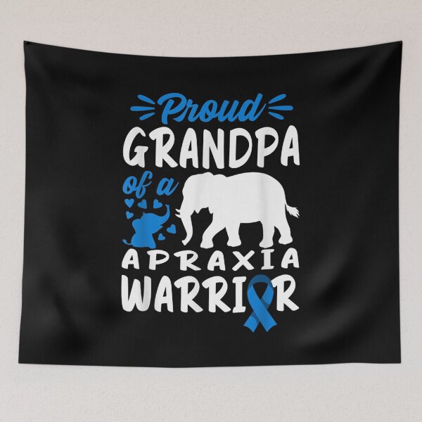 Item preview, Mens Brave I Grandpa I Apraxia Awareness I Blue Ribbon Elephant  designed and sold by sheilase.