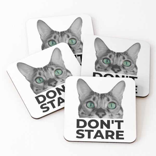Item preview, Cat says don't stare. Cute design. designed and sold by foxcart.