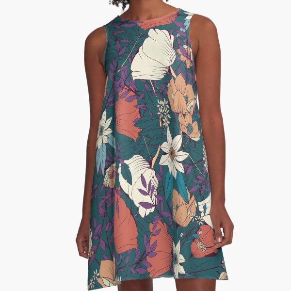 Botanical pattern 008 A-Line Dress