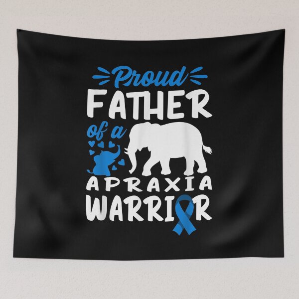 Item preview, Mens Brave I Father I Apraxia Awareness I Blue Ribbon Elephant  designed and sold by sheilase.