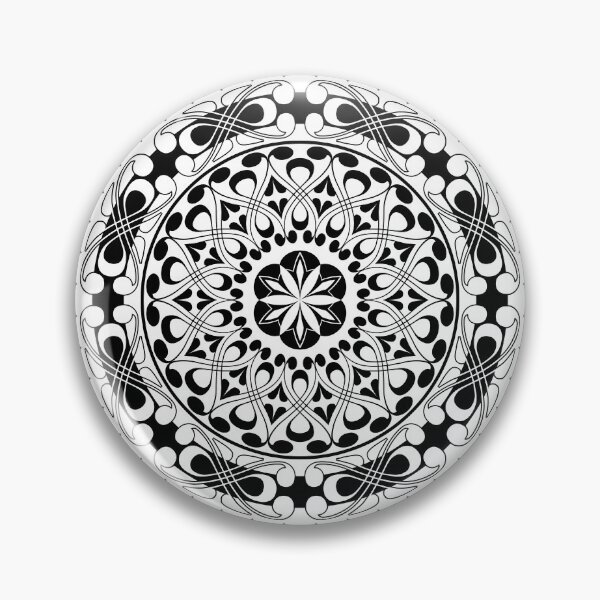 Item preview, Vector Black Pattern of Spirals Swirls and Chains designed and sold by Peekonet.