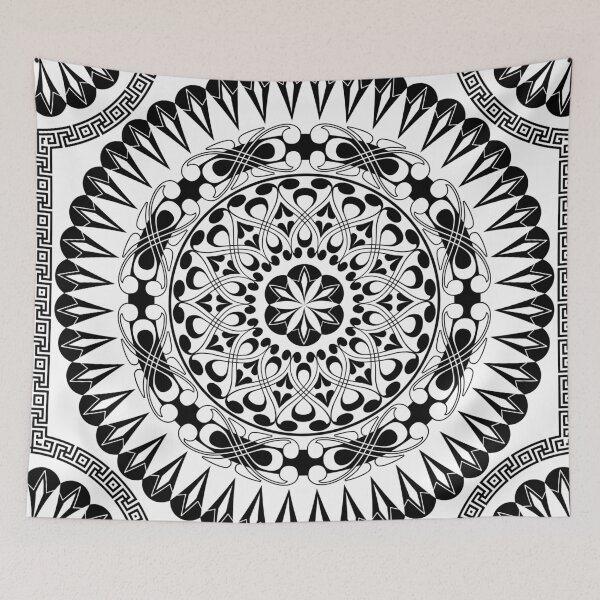 Item preview, Vector Black Pattern of Spirals Swirls and Chains designed and sold by Peekonet.