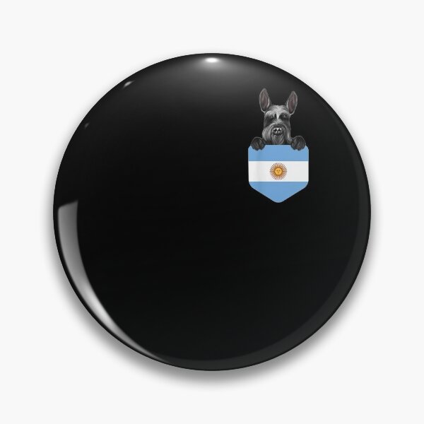 Item preview, Argentina Flag Giant Schnauzer Dog In Pocket  designed and sold by sheilase.