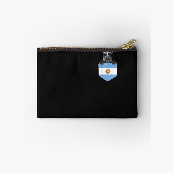 Item preview, Argentina Flag Giant Schnauzer Dog In Pocket  designed and sold by sheilase.