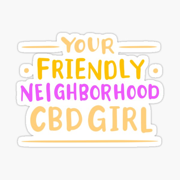 Aperçu de l'œuvre Votre sympathique quartier CBD Girl | Avocat et revendeur CBD créée et vendue par Dancing Dolphin Crafts.
