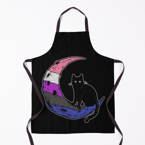 Item preview, Genderfluid Cat Moon designed and sold by Clara Hollins.