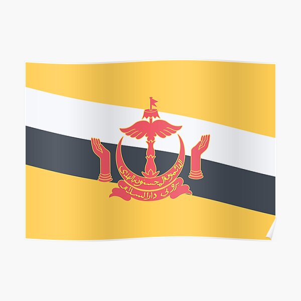 Brunei Darussalam Flag Posters  Redbubble