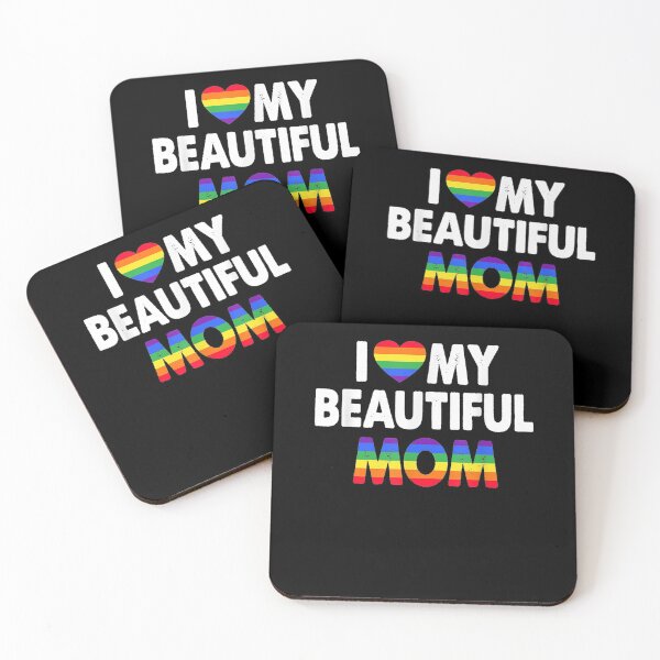 Item preview, I Love My Beautiful Mom Pride Gay Lgbt Rainbow  designed and sold by sheilase.