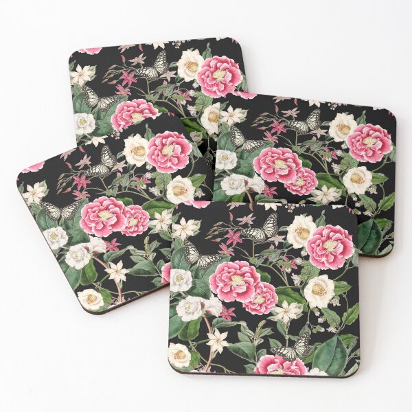 Item preview, Roses and Butterflies on Black designed and sold by meggydesigns.