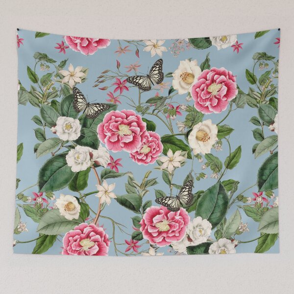 Item preview, Copy of Roses and Butterflies on Blue designed and sold by meggydesigns.