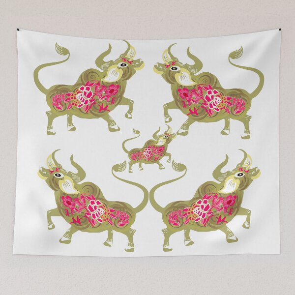 Item preview, ZucyakSa Pretty Floral Ox designed and sold by ZucyakSa.