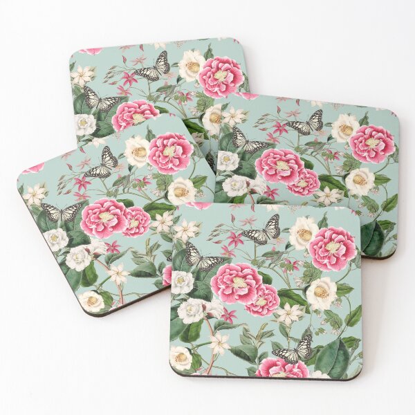 Item preview, Copy of Roses and Butterflies on Green designed and sold by meggydesigns.
