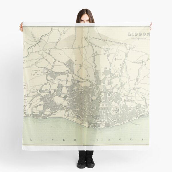 Item preview, Vintage Map of Lisbon Portugal (1895) designed and sold by BravuraMedia.