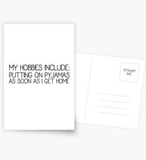 Lazy Humor Funny Quote Sleeping Cute Gift Postcards