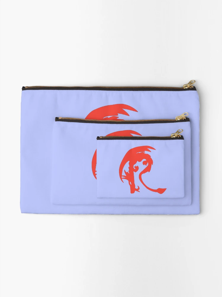 Thumbnail 2 of 4, Zipper Pouch, Dragon Initial Monogram R designed and sold by Rajeev Singh.