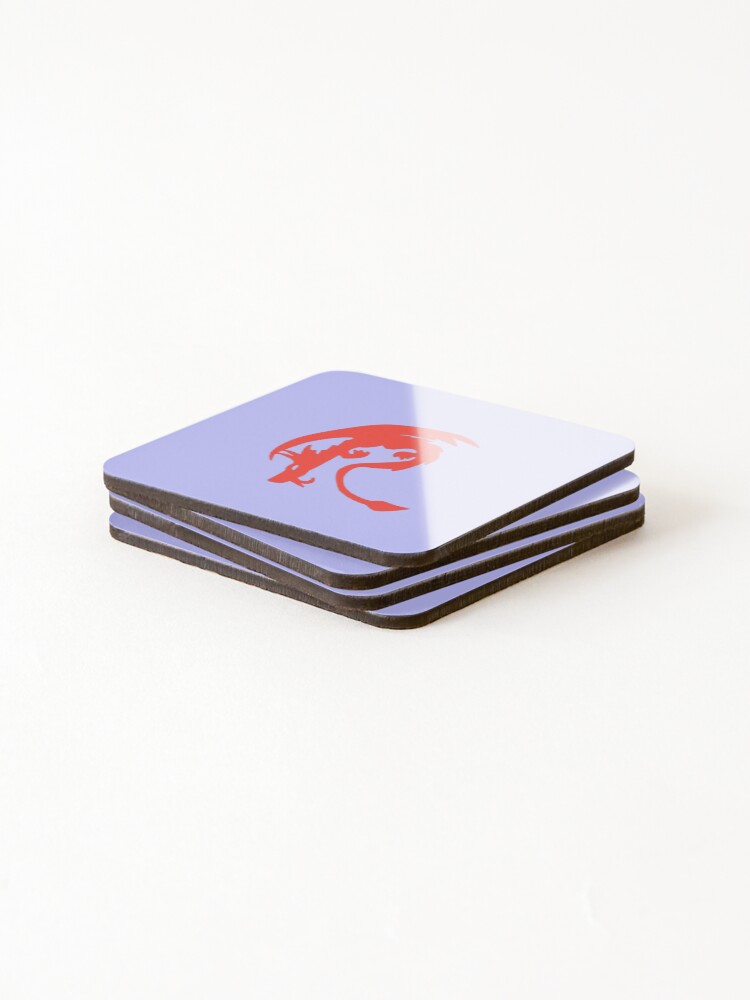 Thumbnail 4 of 5, Coasters (Set of 4), Dragon Initial Monogram R designed and sold by Rajeev5025.