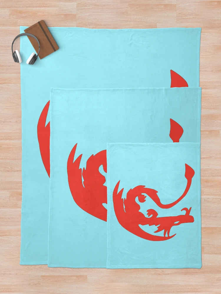 Thumbnail 5 of 6, Throw Blanket, Dragon Initial Monogram R designed and sold by Rajeev Singh.