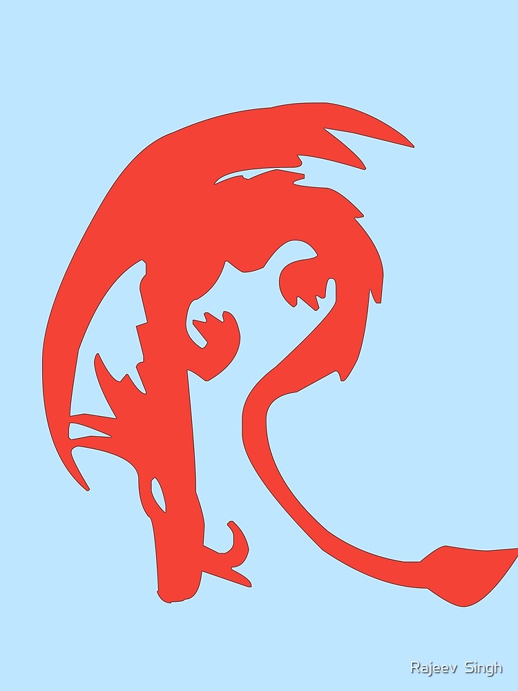 Thumbnail 3 of 3, Scarf, Dragon Initial Monogram R designed and sold by Rajeev5025.