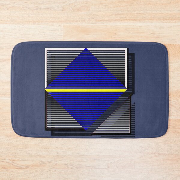 Item preview, Square, shadow, grid, (426) (blue, yellow) decorative, digital, colorful, abstract, designed and sold by Paszkan.