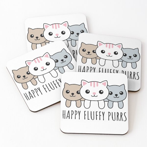 Item preview, Happy fluffy perrs. Cat friends. designed and sold by foxcart.
