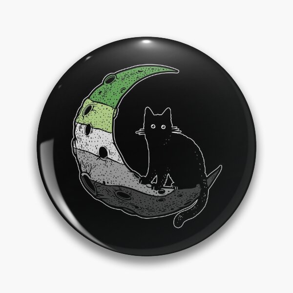 Item preview, Aromantic Cat Moon designed and sold by Clara Hollins.
