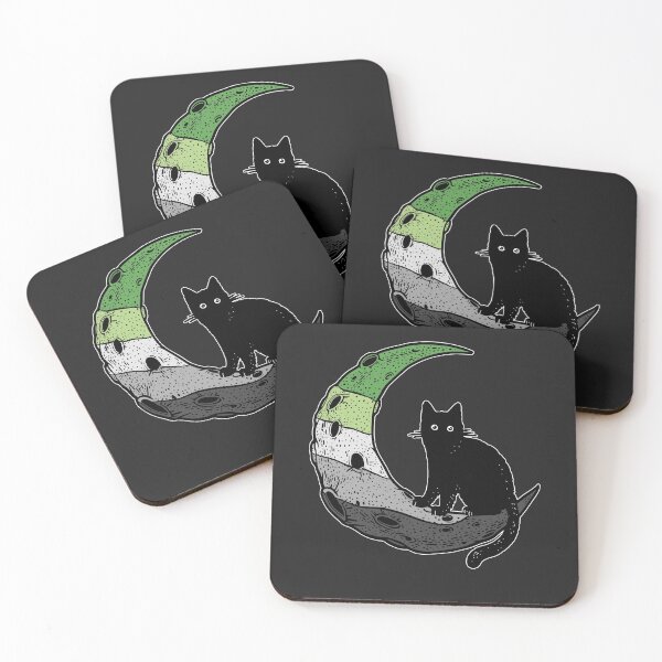 Item preview, Aromantic Cat Moon designed and sold by Clara Hollins.