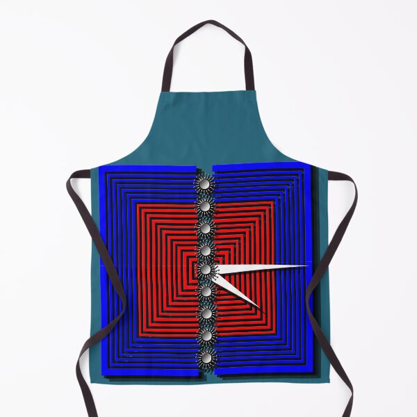 Item preview, Square, grid, clock, Corona (435) (blue, red) decorative, digital, colorful, abstract, designed and sold by Paszkan.