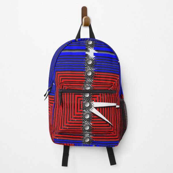 Item preview, Square, grid, clock, Corona (435) (blue, red) decorative, digital, colorful, abstract, designed and sold by Paszkan.