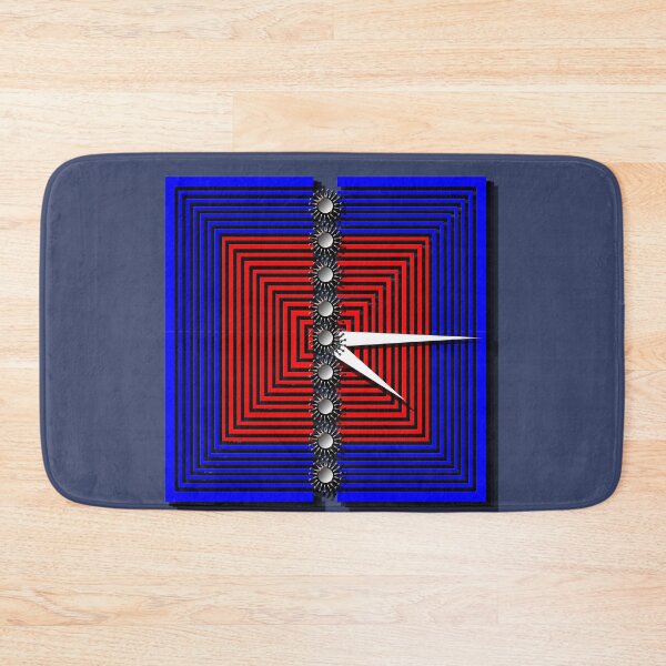 Item preview, Square, grid, clock, Corona (435) (blue, red) decorative, digital, colorful, abstract, designed and sold by Paszkan.