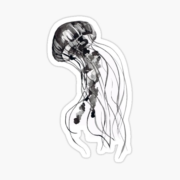 Inked Jellyfish Sticker