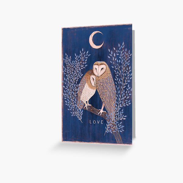 Item preview, Barn Owl Love by Rebecca Reck Art designed and sold by Rebecca Reck Art.
