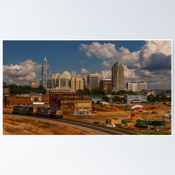 Item preview, Train and Downtown Raleigh designed and sold by johnlackphotos.